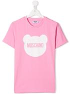 Moschino Kids Teen Teddy Logo T-shirt - Pink