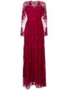 Zuhair Murad Lace Mermaid Gown - Red