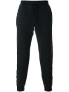 Palm Angels Side Stripe Track Pants, Men's, Size: Medium, Black, Cotton/spandex/elastane