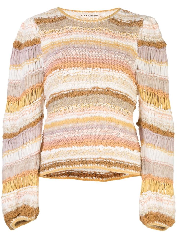 Ulla Johnson Striped Knitted Jumper - Neutrals