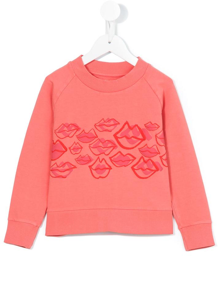 Max & Lola - Kiss Print Sweatshirt - Kids - Cotton - 10 Yrs, Red
