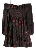 Ulla Johnson Off Shoulder Floral Dress - Black