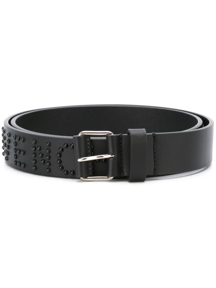 Givenchy Logo Studded Belt, Men's, Size: 90, Black, Calf Leather