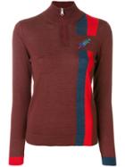 Paul Smith Stripe And Feather Detail Sweater - Red