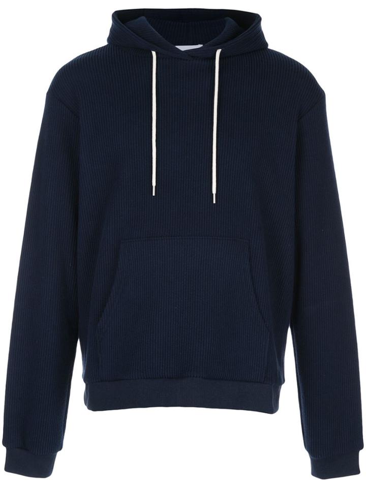 John Elliott Micro-ribbed Hoodie - Blue