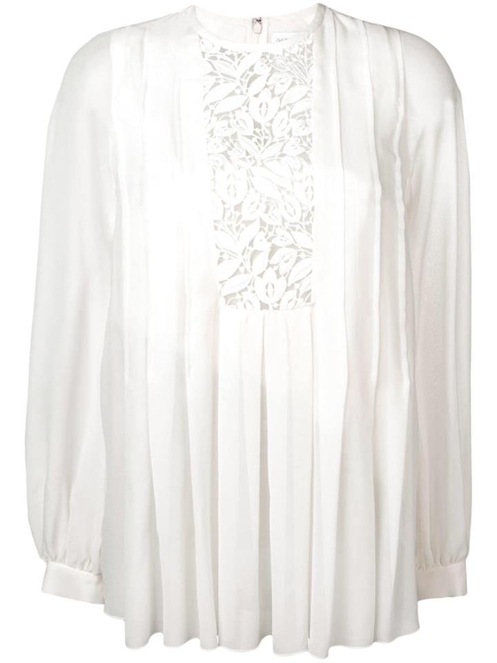 Giambattista Valli Front Lace Blouse - White