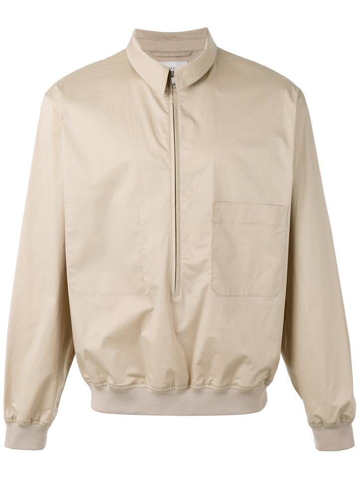 Lemaire Zip Up Jacket, Men's, Size: 50, Nude/neutrals, Cotton/spandex/elastane