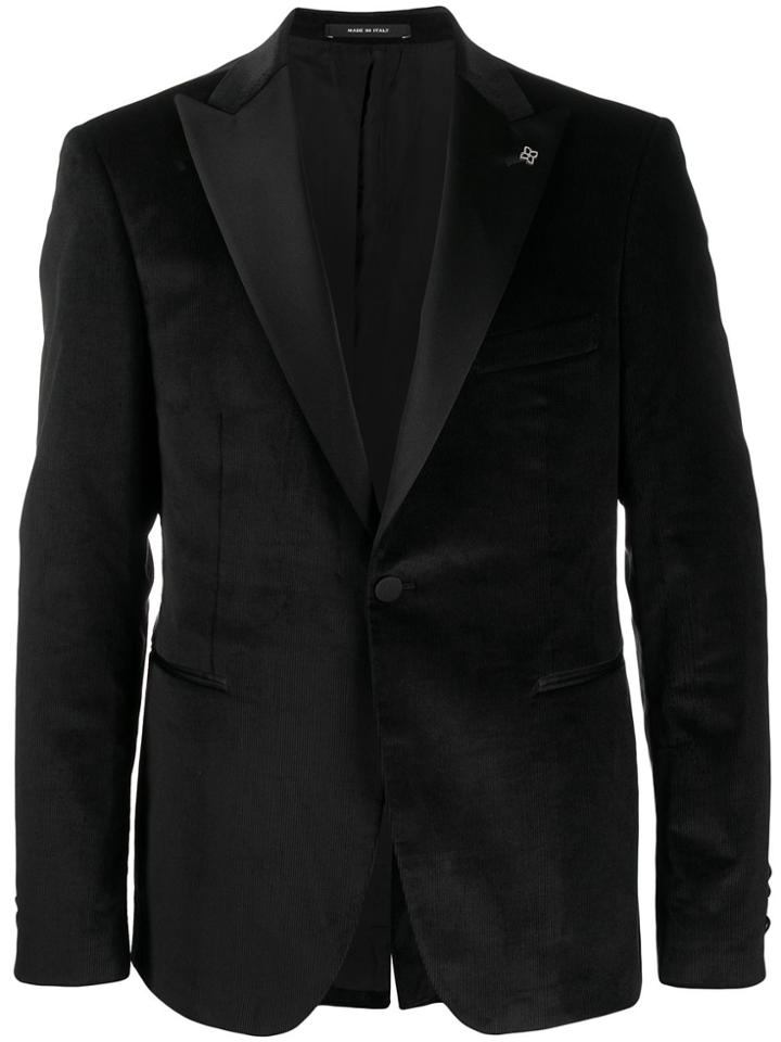 Tagliatore Satin-trimmed Jacket - Black