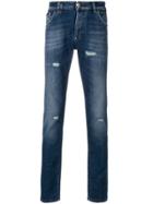 Philipp Plein Skinny Ripped Jeans - Blue