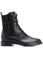 Casadei Lace-up Detail Ankle Boots - Black