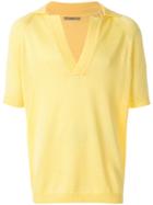 Nuur V-neck Polo Shirt - Yellow & Orange