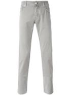 Plain Chinos - Men - Cotton/spandex/elastane - 40, Grey, Cotton/spandex/elastane, Jacob Cohen