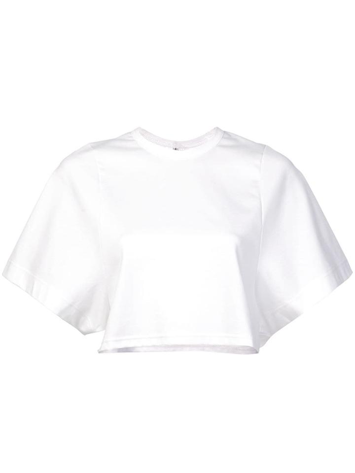 Comme Des Garçons Noir Kei Ninomiya Cropped Oversized T-shirt - White