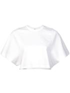Comme Des Garçons Noir Kei Ninomiya Cropped Oversized T-shirt - White
