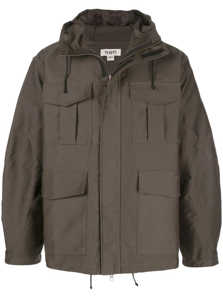Phipps Boxy Hooded Jacket - Green