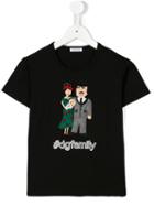 Dolce & Gabbana Kids #dgfamily Embroidered T-shirt, Girl's, Size: 8 Yrs, Black