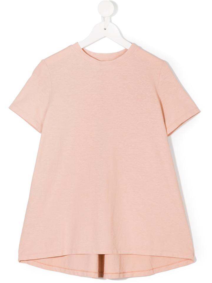 European Culture Kids Pleated Back Top - Pink & Purple