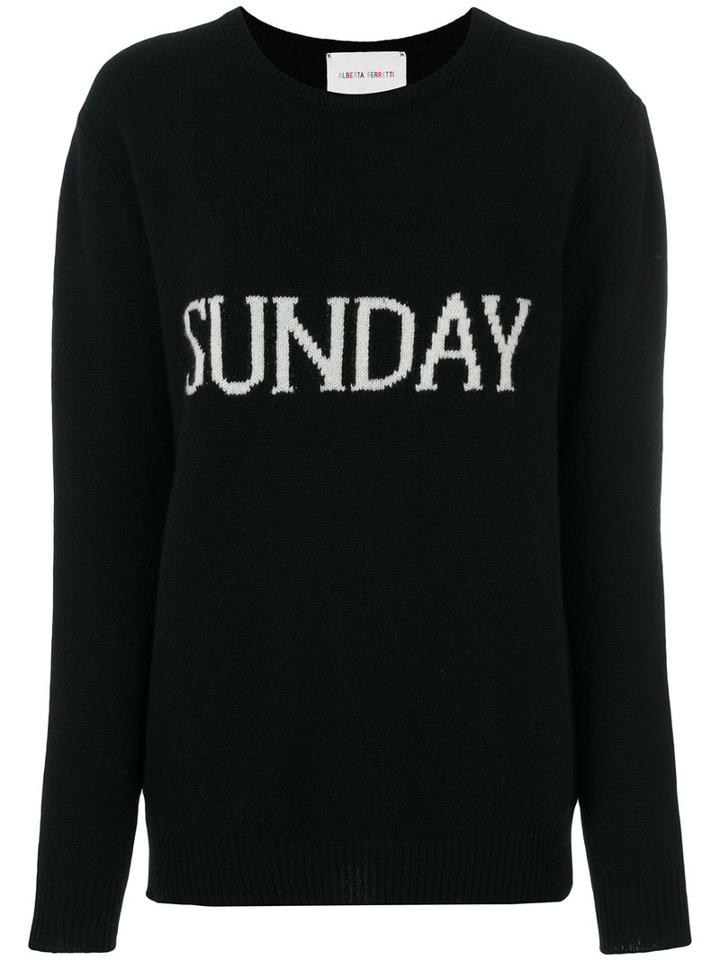 Alberta Ferretti - Sunday Embroidered Sweater - Women - Cashmere/virgin Wool - 44, Black, Cashmere/virgin Wool