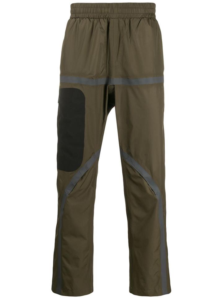 Oakley By Samuel Ross Contrast Stripe-detail Trousers - Green