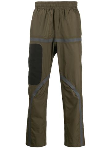 Oakley By Samuel Ross Contrast Stripe-detail Trousers - Green