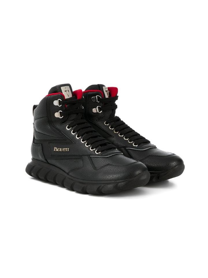 Cesare Paciotti Kids Teen High-top Sneakers - Black