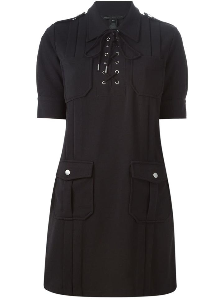 Marc By Marc Jacobs Lace-up Fastening Dress - Black