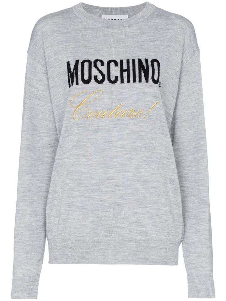 Moschino Wool Logo Jumper - Grey