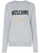Moschino Wool Logo Jumper - Grey