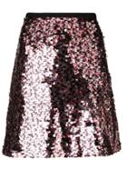 Mcq Alexander Mcqueen Short Sequined Skirt - Metallic