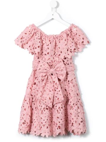 Little Bambah - Pearl Off-shoulder Dress - Kids - Cotton/polyester - 2 Yrs, Pink/purple