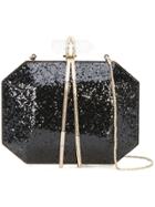Marchesa Glitter Box Clutch Bag - Black