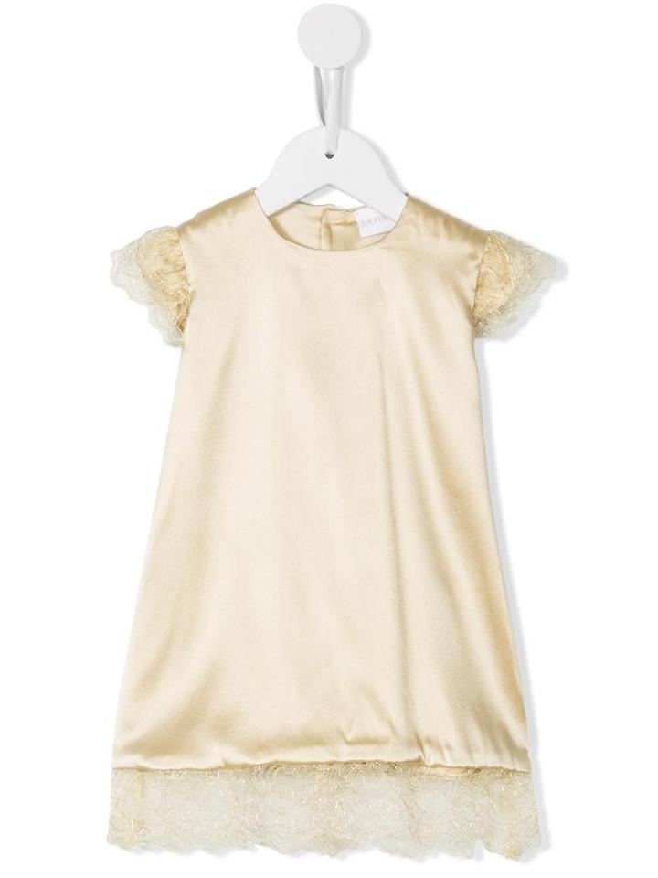 La Perla Kids - Lace Trim Dress - Kids - Silk/polyamide/spandex/elastane/metallic (grey) Fibre - 12 Mth, Toddler Girl's