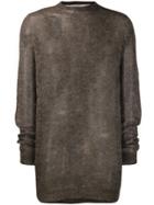 Rick Owens Transparent Knitted Sweater - Brown