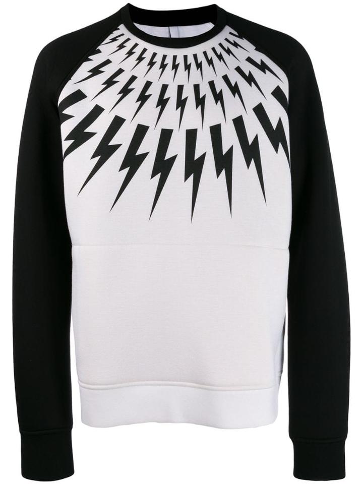Neil Barrett Lighting Bolt Sweatshirt - White