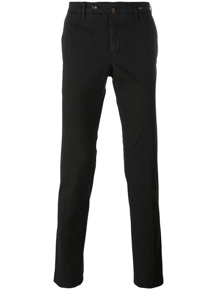 Pt01 - Classic Chinos - Men - Cotton/spandex/elastane - 58, Black, Cotton/spandex/elastane