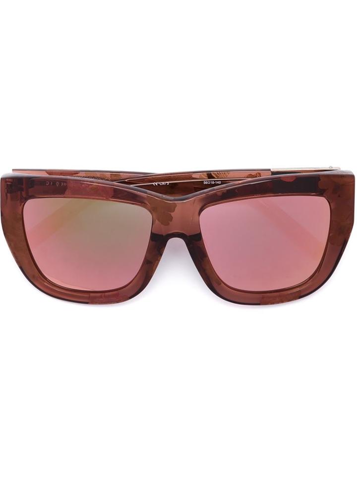 3.1 Phillip Lim - Linda Farrow X 3.1 Phillip Lim 'c5' Sunglasses - Women - Acetate - One Size, Pink/purple, Acetate