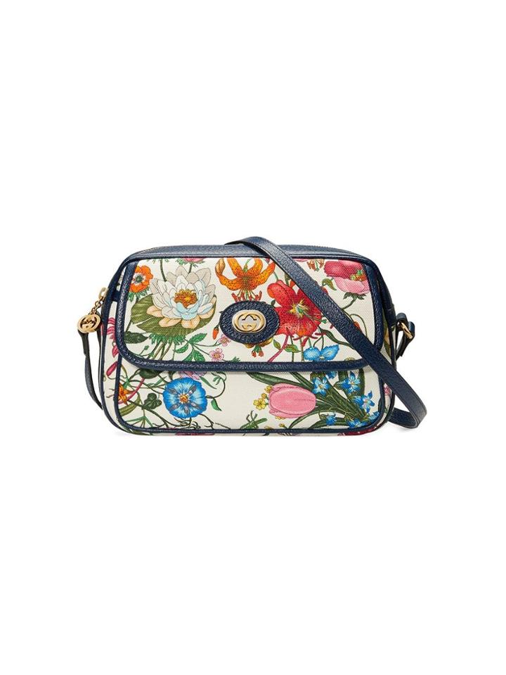 Gucci Small Flora Shoulder Bag - Blue