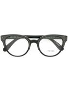 Prada Eyewear Cat-eye Glasses - Black