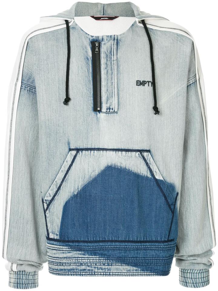 Indice Studio Empty Deconstructed Denim Hoodie - Blue