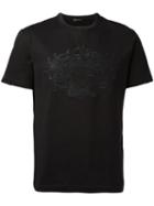 Versace Medusa Embroidered T-shirt, Men's, Size: Medium, Black, Cotton