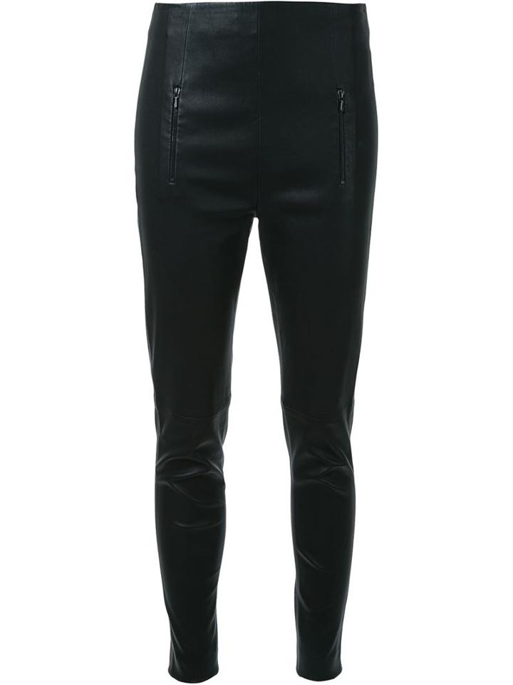Dion Lee Stretch Compact Leather Pant, Women's, Size: 8, Black, Calf Leather