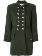 Dolce & Gabbana Vintage Buttoned And Embroidered Coat, Women's, Size: 44, Green