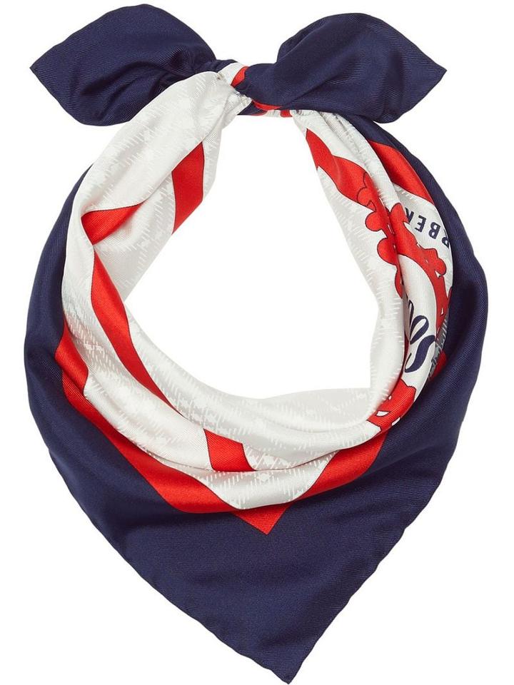 Burberry Society Print Scarf - Blue