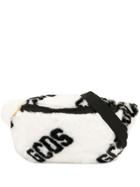 Gcds Logo Faux Fur Belt Bag - White