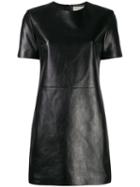 Saint Laurent Leather T-shirt Dress - Black