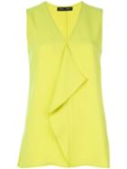 Proenza Schouler Ruffled Front Blouse, Women's, Size: 6, Green, Acetate/viscose