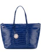 Versace Jeans - Textured Tote Bag - Women - Polyurethane/synthetic Resin - One Size, Blue, Polyurethane/synthetic Resin