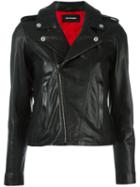 The Kooples Biker Jacket, Women's, Size: Small, Black, Lamb Skin/polyester/spandex/elastane/acetate
