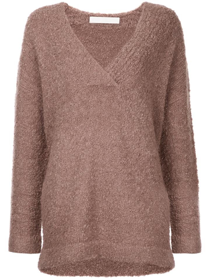 Dion Lee Shearling Boucle Jumper - Pink & Purple