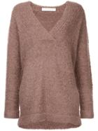 Dion Lee Shearling Boucle Jumper - Pink & Purple